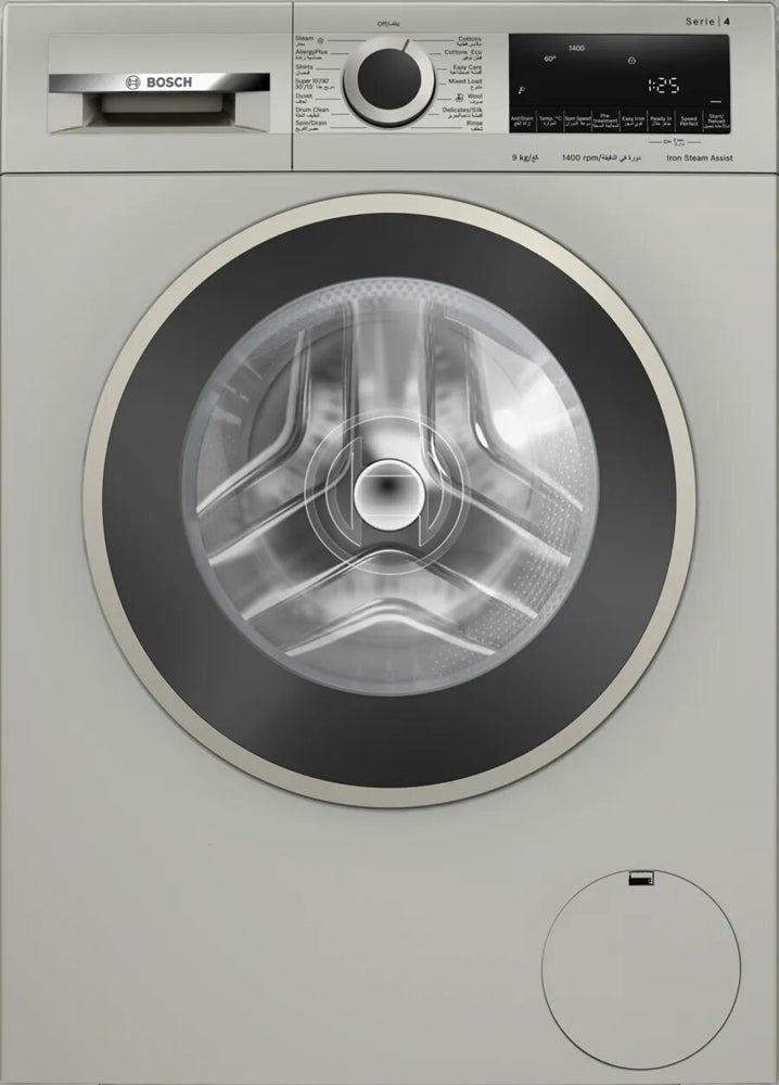 Front Load Washing Machine Bosch Series 4 - 9kg Capacity, EcoSilence Drive Motor