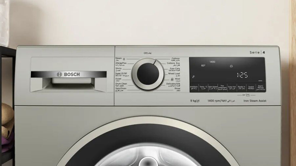 Front Load Washing Machine Bosch Series 4 - 9kg Capacity, EcoSilence Drive Motor