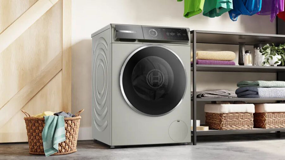 Front Load Washing Machine Bosch Series 8 - 10KG Capacity, Eco Friendly Silver Inox