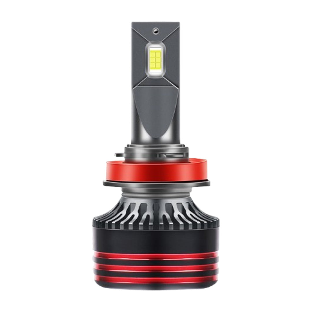 70W H1 LED Headlight - 6000 Lumens Bright Car Lights | Black Set x2