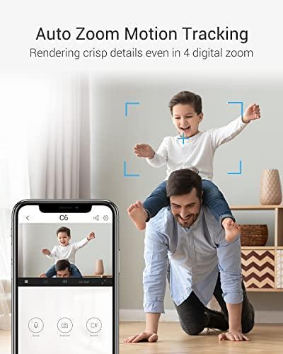 EZVIZ 4MP Indoor Camera, Pan/Tilt Baby Pet Monitor with AI Human and Pet Detection, Voice Activity Detection, Starlight Lens Color Vision | C6 with SanDisk 128GB Ultra MicroSDXC - Lolly
