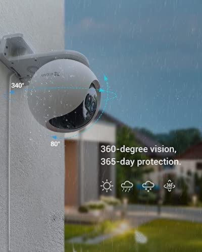 EZVIZ Security Camera Outdoor, 1080P WiFi Camera, 8× Mixed Zoom and AI-Powered Person Detection, IP65 Waterproof, Support MicroSD Card up to 512GB | C8PF with SanDisk 128GB Ultra MicroSDXC - Lolly