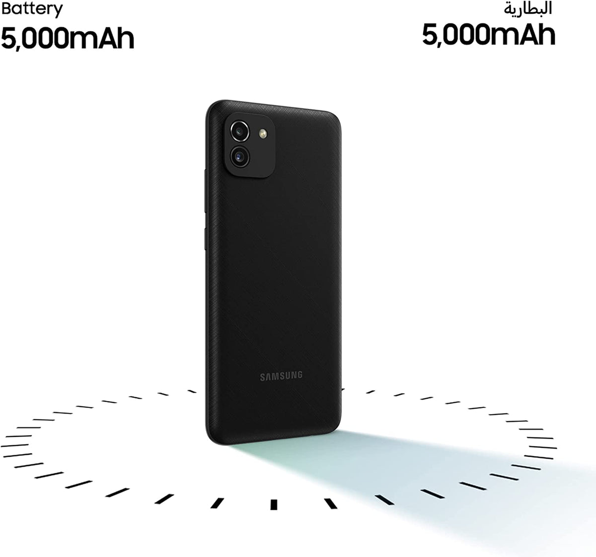Samsung Galaxy A03 Android Smartphone - 6.5 Inch HD+ Display, Dual Camera, Long Battery Life