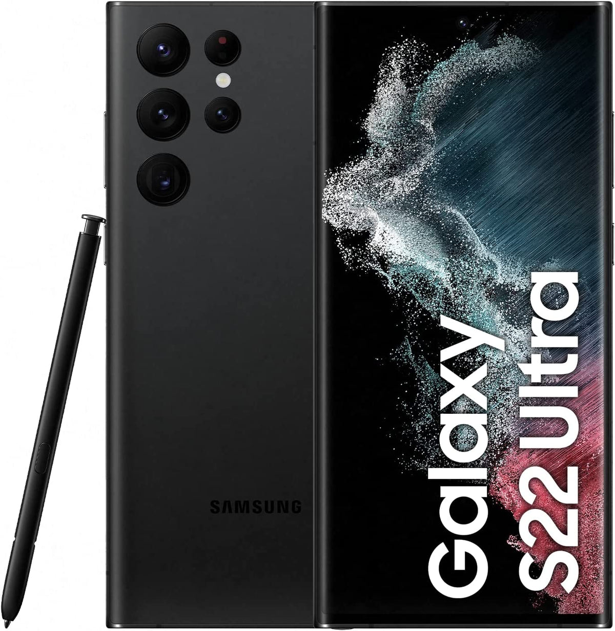 Samsung Galaxy S22 Ultra 5G Mobile Phone – 128GB Storage, Phantom Black, Fast Charging