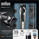 Braun BT7040 rechargeable Beard trimmer & hair trimmer. 39 length settings & lifetime sharp metal blades deliver ultimate precision for an even cut