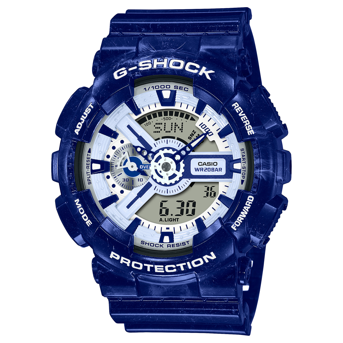 G-SHOCK Men's Watch - Blue Resin Analog Digital Combo With Chinese Porcelain Design