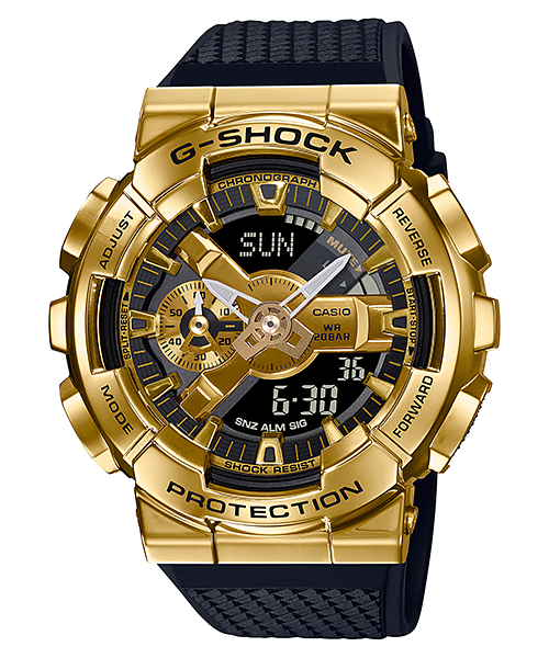 G-SHOCK Metal Watch - Men's Analog Digital Hybrid With Gold Stainless Steel Bezel
