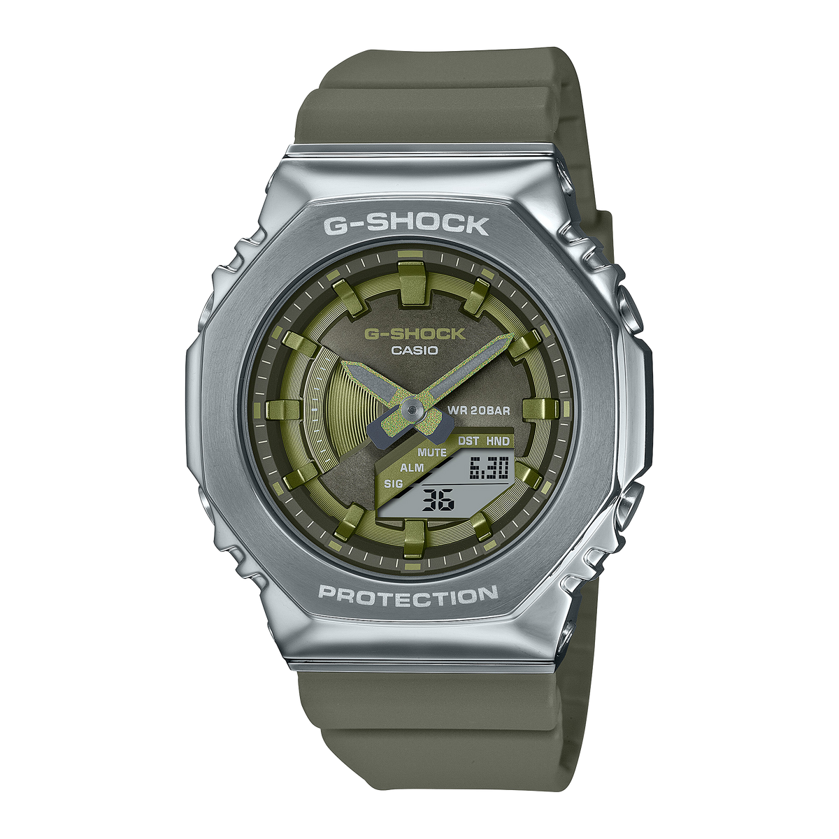 G-Shock Ladies Watch Slim Metal Resin Band With Stainless Steel Bezel - Durable Sport Timepiece