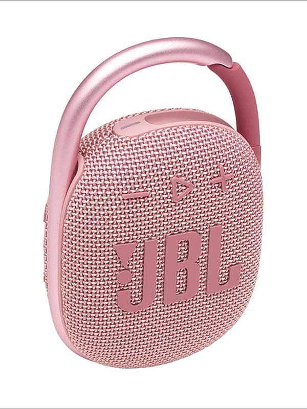 Portable Bluetooth Speaker - JBL Clip 4 Waterproof Compact Wireless Pink Speaker