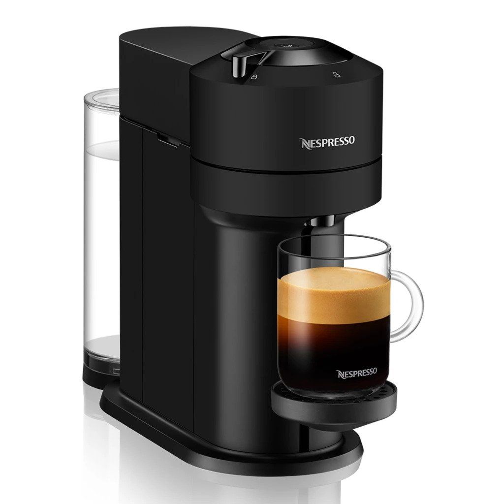 Nespresso Vertuo Next Coffee Machine - Black Automatic Capsule Brewer With Five Cup Sizes