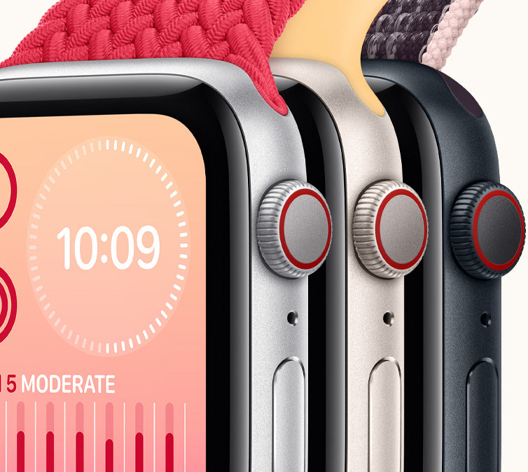 Apple Watch SE GPS Smartwatch - 40mm Aluminum Case, Water Resistant, Crash Detection