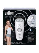 Braun Silk Epil 7 SensoSmart Wet & Dry Cordless Epilator with 7 Extras - Silver
