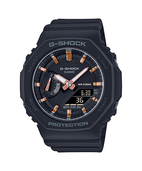 G-Shock Womens Watch - Slim Analog Digital Black Resin Band Timepiece