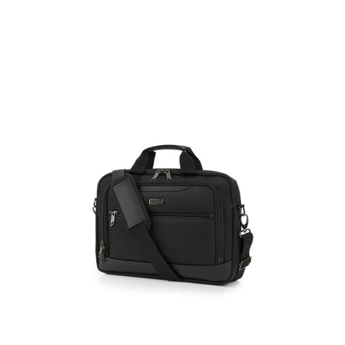 Bass Briefcase Black - American Tourister Business Bag With Laptop Compartment & Antimicrobial Lining