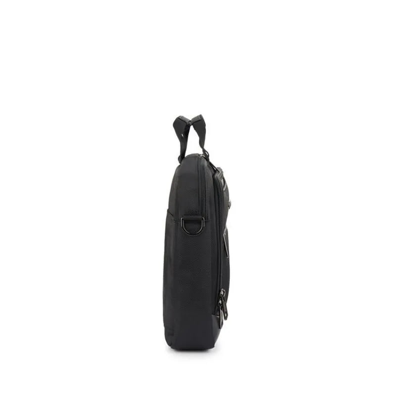 Bass Briefcase Black - American Tourister Business Bag With Laptop Compartment & Antimicrobial Lining