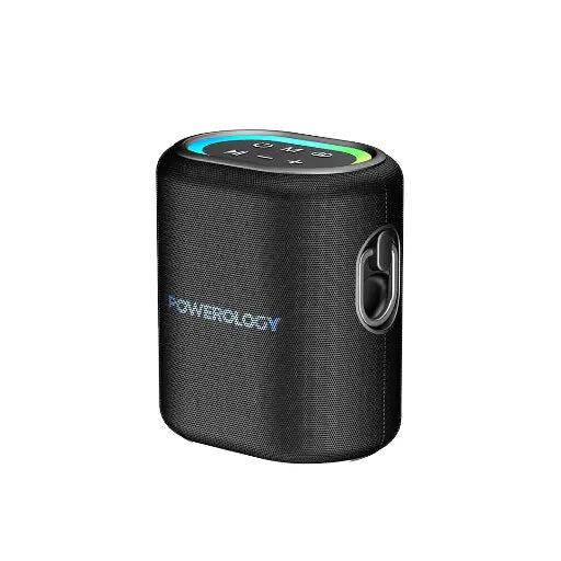 Powerology Portable Loud Speaker - 20W, 8H Playtime, RGB Black