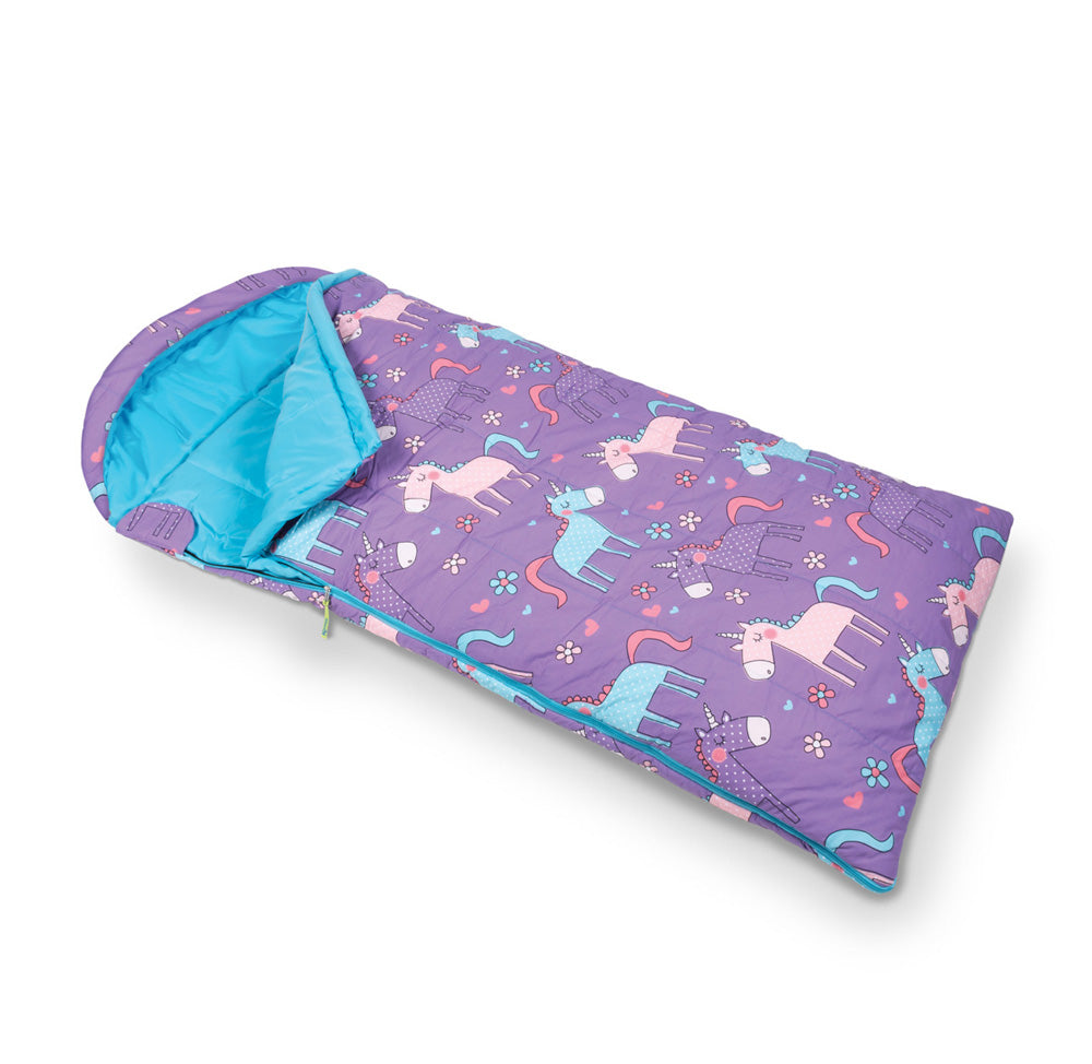 Children Sleeping Bag – Kampa Unicorn Sleeping Bag for Kids | Soft Polyester, Warm & Colorful