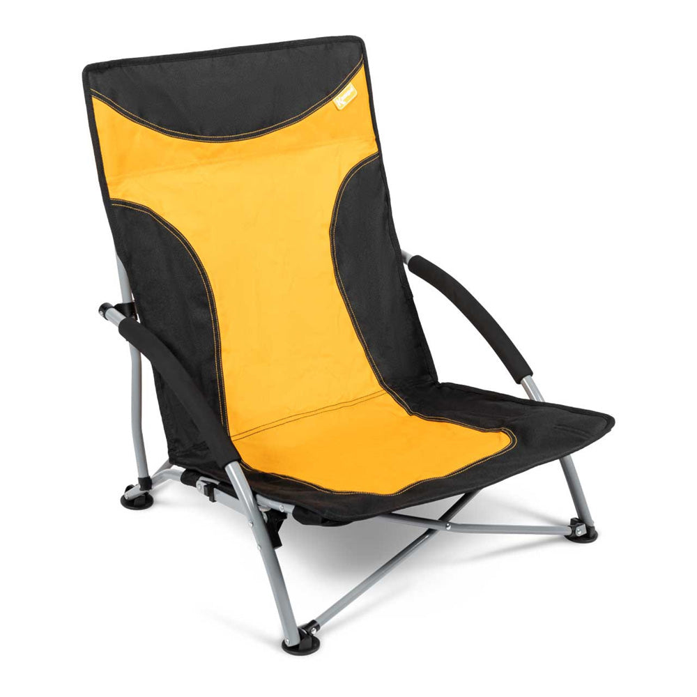 Kampa Sandy Beach Chair – Lightweight Folding Low Profile Camping Seat with Steel Frame