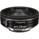 Canon EF-S 24mm Lens - Compact Pancake Design for Travel Photography | Large Aperture & Quiet Focusing
