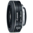 Canon EF-S 24mm Lens - Compact Pancake Design for Travel Photography | Large Aperture & Quiet Focusing