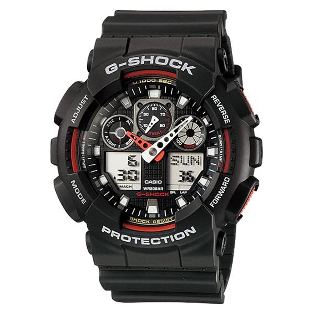 G-SHOCK Men Watch - Shock Resistant Resin Band Large Dial Casual Timepiece
