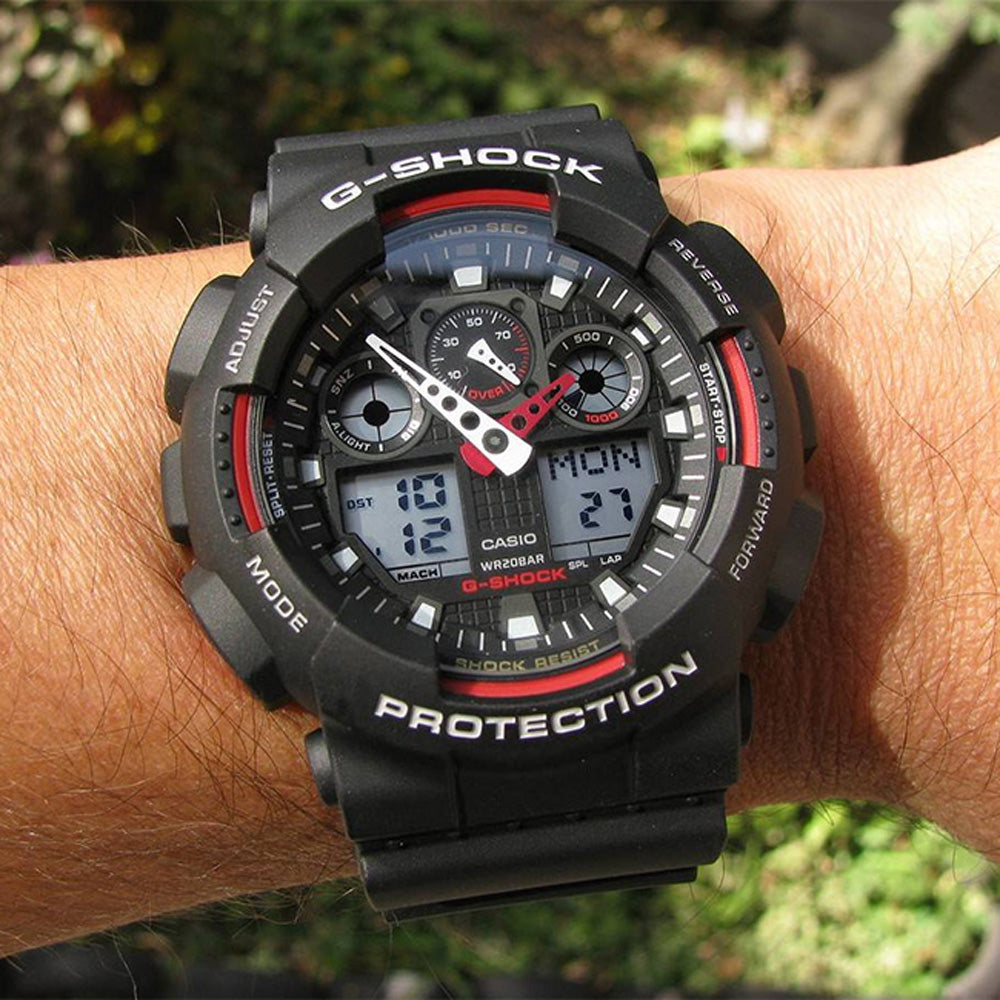 G-SHOCK Men Watch - Shock Resistant Resin Band Large Dial Casual Timepiece