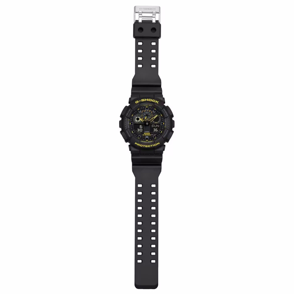 Casio G-Shock Watch - Men's Casual Black Yellow Shock Resistant Timepiece