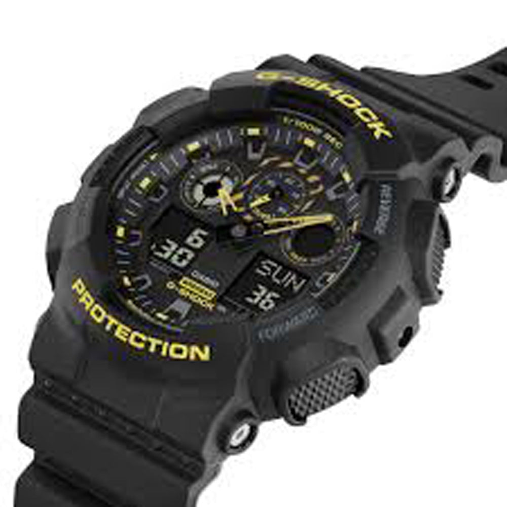 Casio G-Shock Watch - Men's Casual Black Yellow Shock Resistant Timepiece