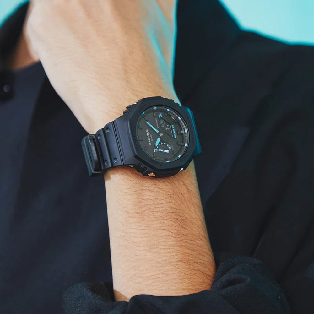 G-Shock Neon Watch | Men's Analog Digital Sports Wristwatch With Shock Resistant Carbon Resin Case