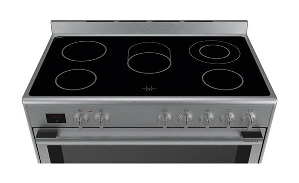 Bosch Electric Range Cooker 90cm | 5 Zone Stainless Steel Oven With Rotary Spit