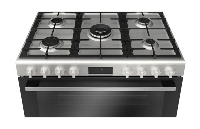 Bosch Gas Range Cooker – Stainless Steel Kitchen Appliance Stove with XXL Oven Capacity
