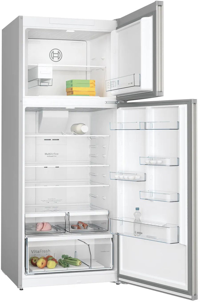 Bosch Series 4 Refrigerator - Top Mount, Stainless Steel Fridge With VitaFresh