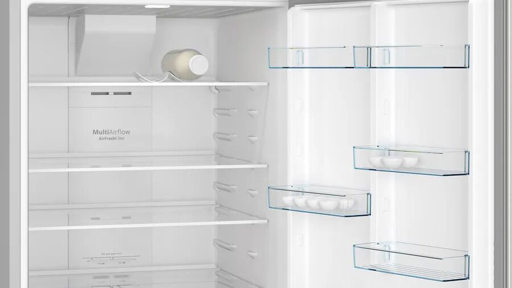 Bosch Series 4 Refrigerator - Top Mount, Stainless Steel Fridge With VitaFresh