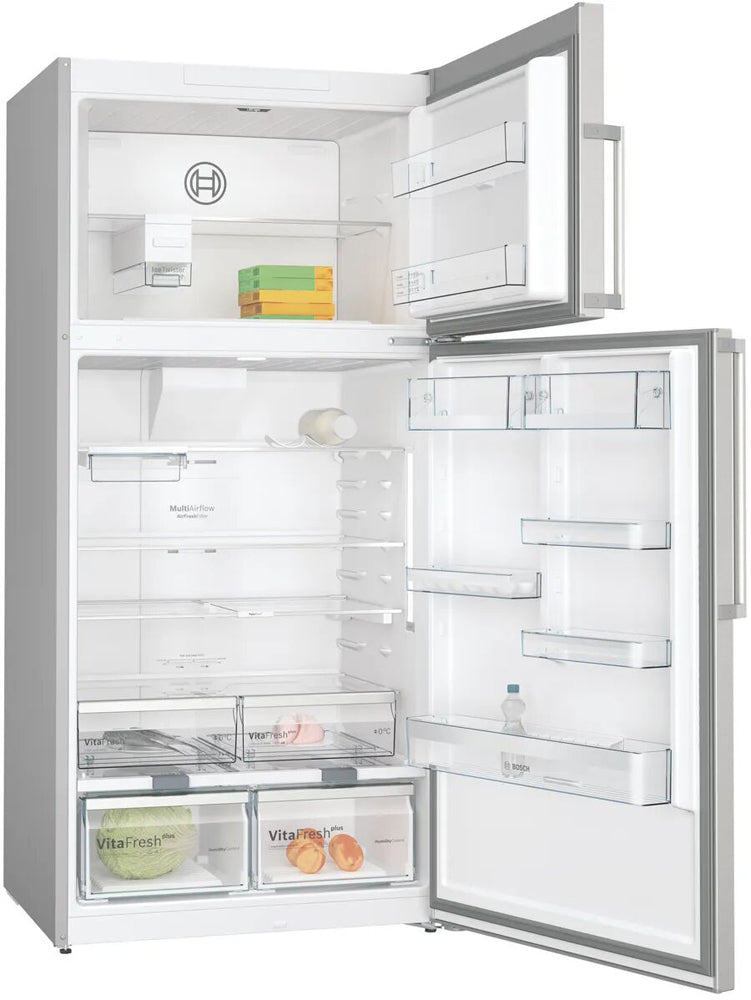 Bosch Series 6 Refrigerator | Large Capacity Fridge With Top Freezer & Multi Airflow Cooling