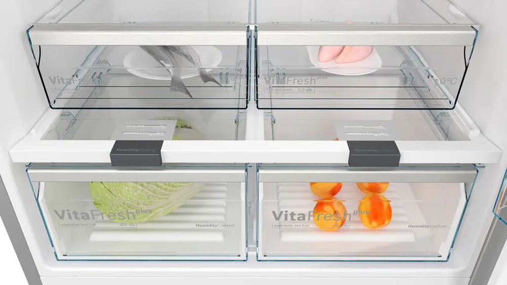 Bosch Series 6 Refrigerator | Large Capacity Fridge With Top Freezer & Multi Airflow Cooling