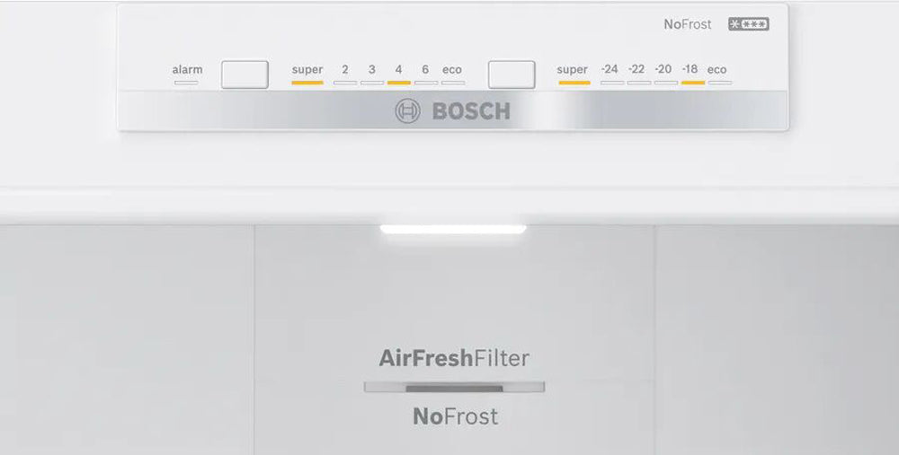 Bosch Series 4 Refrigerator - 530L Large Capacity Fridge with VitaFresh System & NoFrost Bottom Freezer