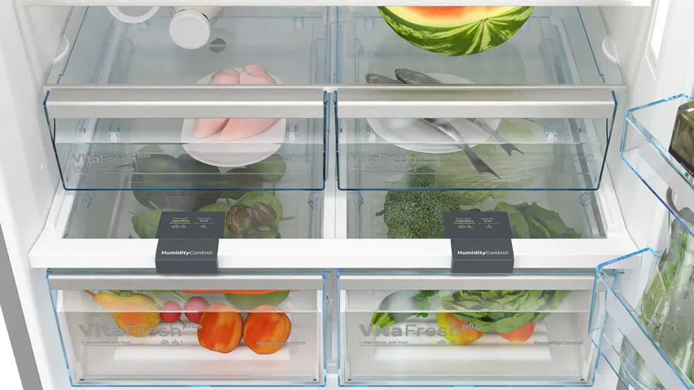 Bosch Series 6 Refrigerator - Large Capacity Bottom Freezer Fridge With XXL Storage