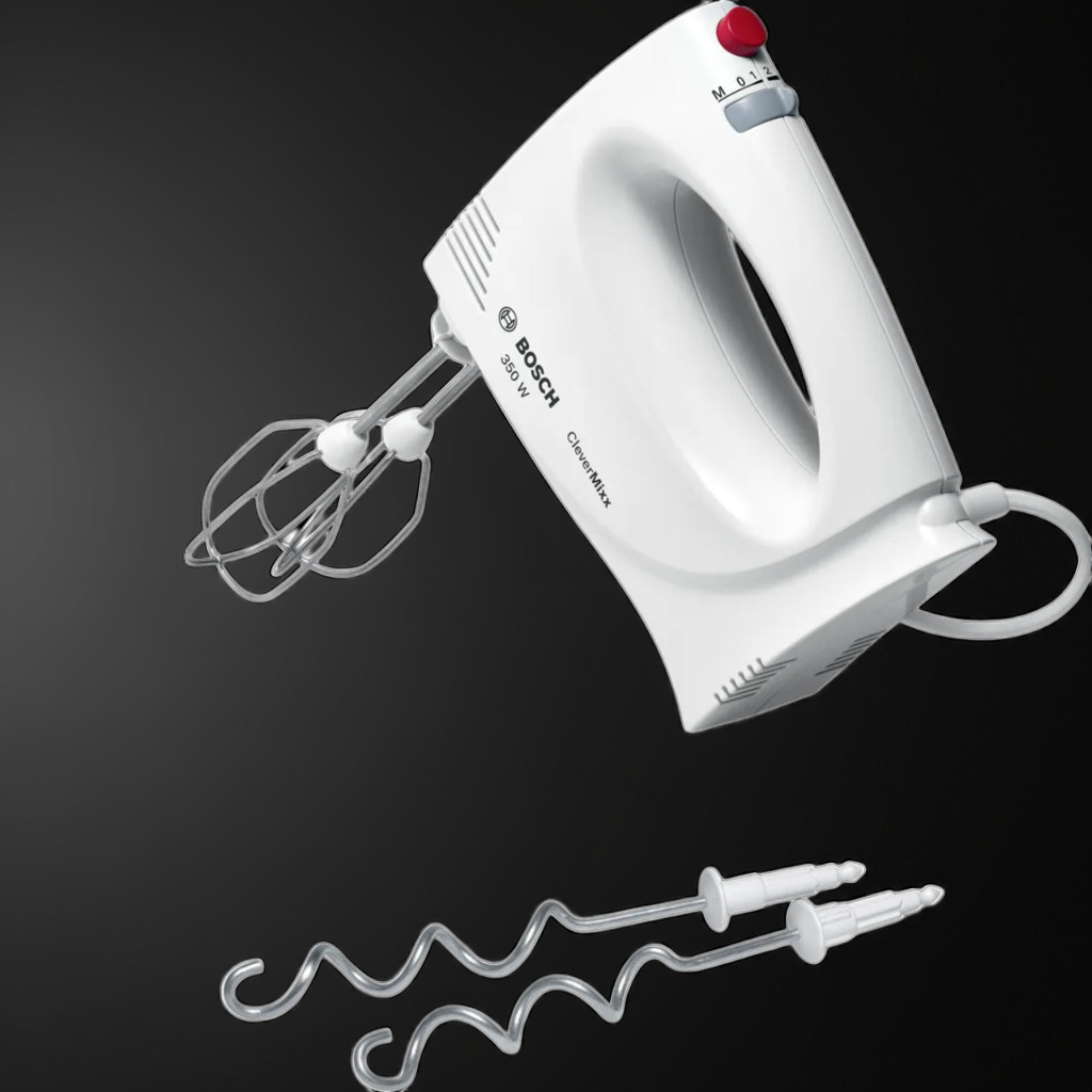 Hand Mixer 350W – Bosch Electric Kitchen Mixer Appliance With Stainless Steel Whisks