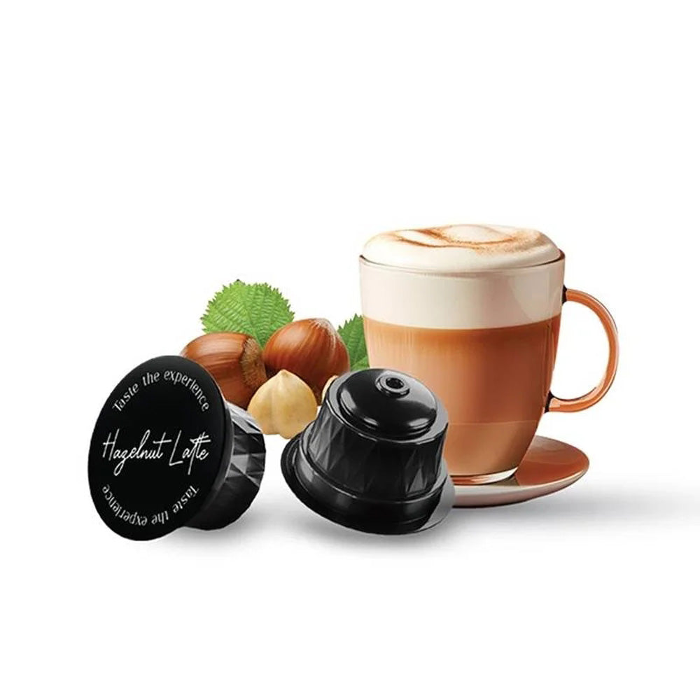 Hazelnut Latte Capsules For Dolce Gusto – 16 Plastic Coffee Pods Pack