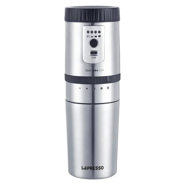 LePresso Portable Mug Burr Grinder Coffee Maker