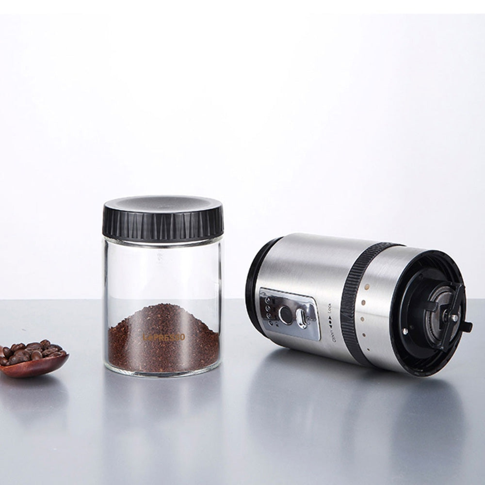 Ceramic Burr Grinder – LePresso Automatic Coffee Grinder With Adjustable Grind Settings