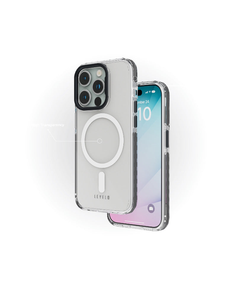 iPhone 15 Pro Max Case – MagSafe Transparent Phone Cover with Airguard Technology