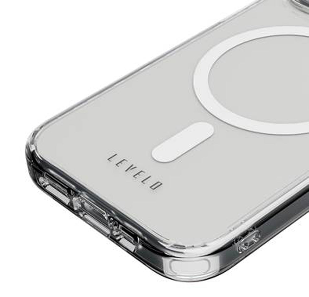 MagSafe Clear Case - Levelo iPhone 15 Pro Max Impact Resistant Cover