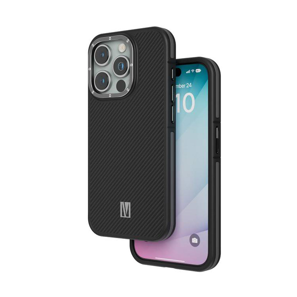 Carbon Phone Case – Levelo Ox iPhone 15 Pro Max Shockproof Hybrid Cover