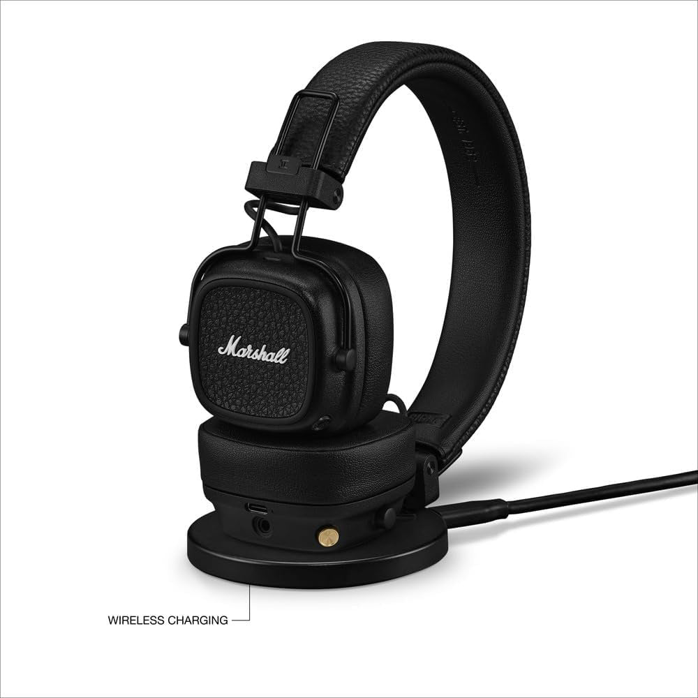Bluetooth Headphones | Marshall Major V Foldable Wireless Charging Over Ear Rugged Headphones