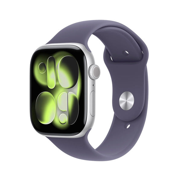 Apple Watch Series 11 GPS Aluminum ? Sport Band (42mm) S/M,Silver / Purple Fog