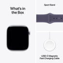 Apple Watch Series 11 GPS Aluminum ? Sport Band (46mm) M/L,Silver / Purple Fog