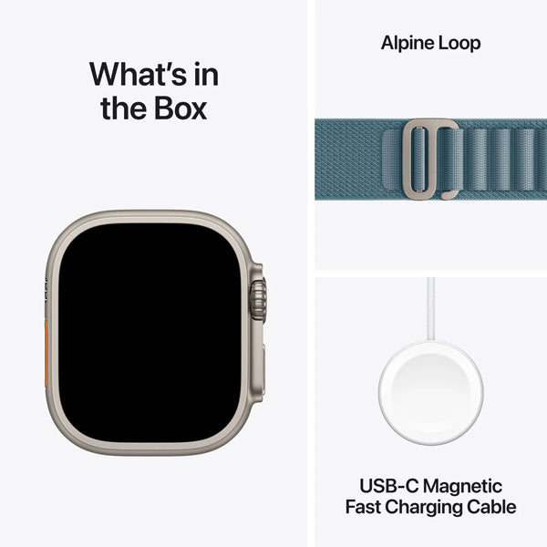 Apple Watch Ultra 3 GPS+Cellular Titanium – Alpine Loop Natural / Light Blue,M