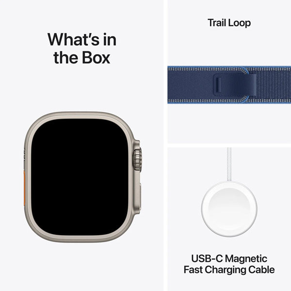 Apple Watch Ultra 3 GPS+Cellular Titanium ? Trail Loop Natural / Bright Blue,S/M