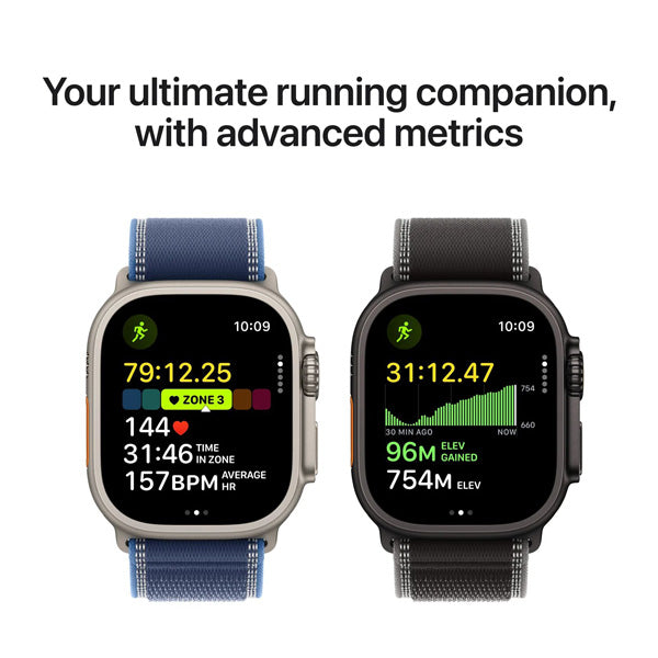 Apple Watch Ultra GPS Running Watch – Titanium Case, Trail Loop Strap, Long Battery Life